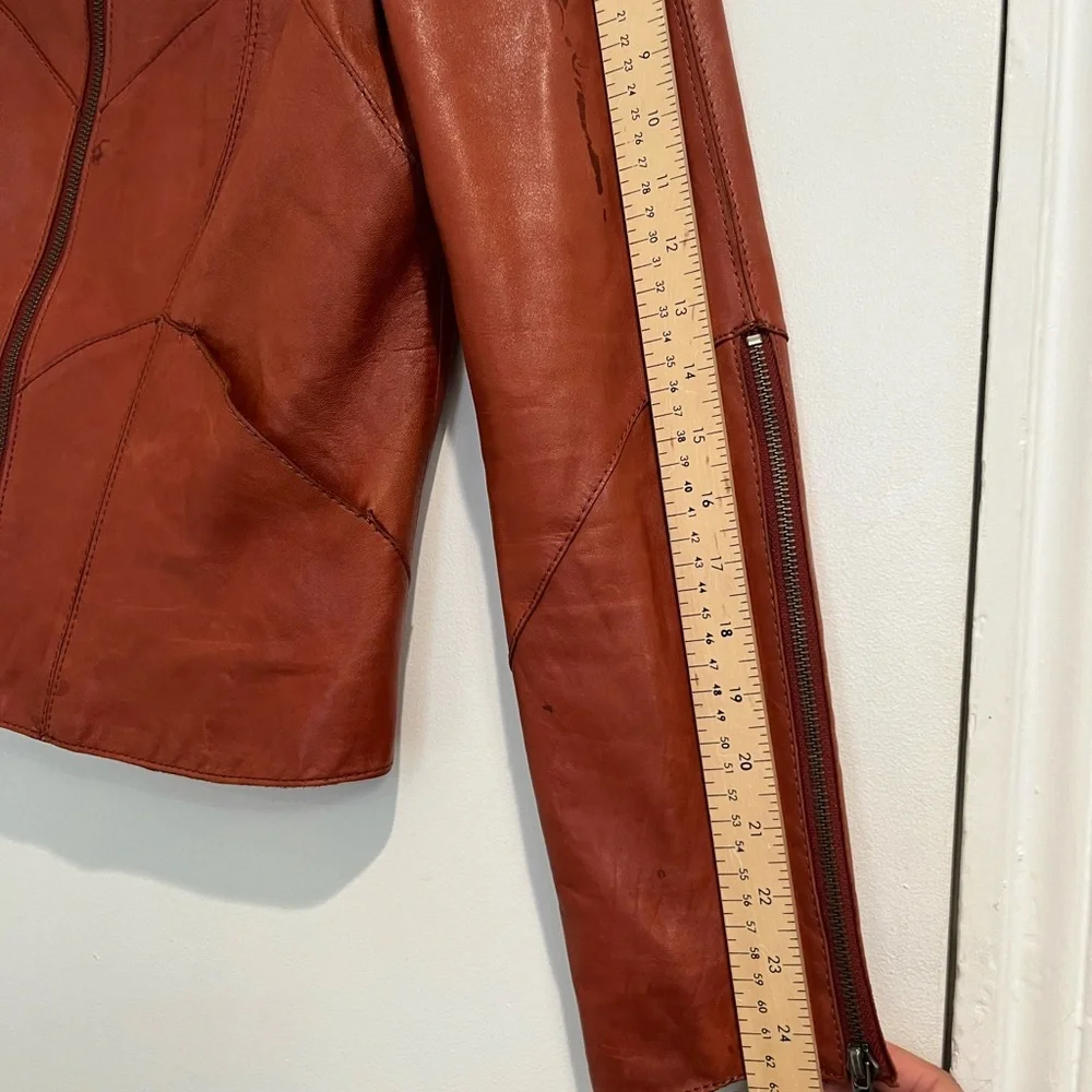 Sienna Studios Rust Leather Jacket Sz.‎ 10